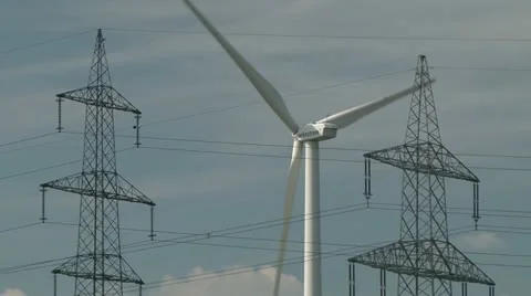 Windmills, Energy from the wind Video stock 21262351