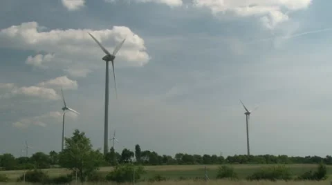 Windmills, Energy from the wind Video stock 21262385