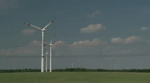 Windmills, Energy from the wind Video stock 21267325