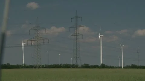 Windmills, Energy from the wind Video stock 21267336