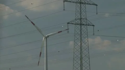Windmills, Energy from the wind Video stock 21267517