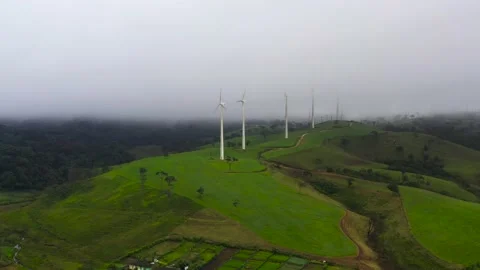 Windmills farm in Sri Lanka. Stock Footage 223046207