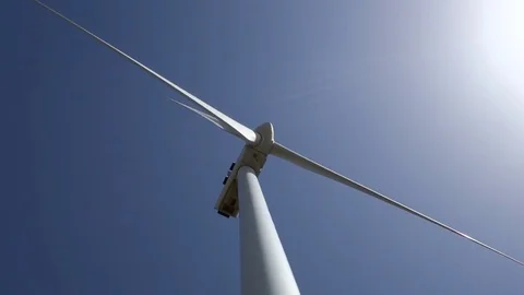 Windmills in the field Stock Footage 77030582