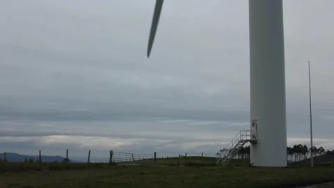Windmills to generate wind energy in the mountains Stock Footage 236511227