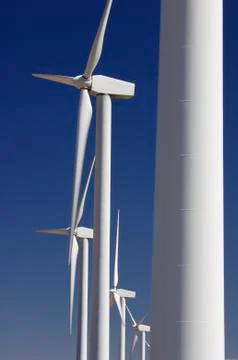 Windmills group Stockfoto's