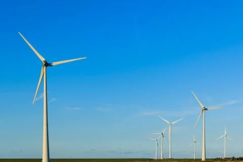Windmills in a group Stock Photos