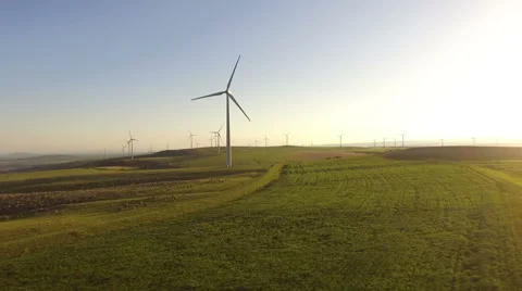 Windmills on a Hillside  動画素材 63750272
