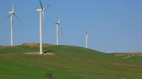 Windmills horizontal.mpg Stockbeeldmateriaal 865872