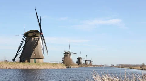 Windmills in Kinderdijk Vidéo 47781216
