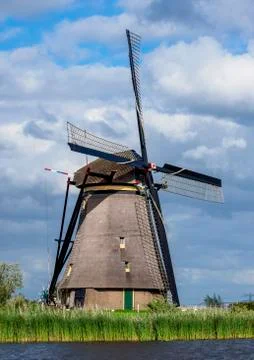 Windmills in Kinderdijk, The Netherlands Stock Photos