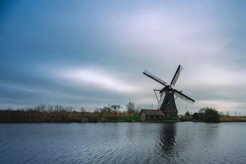 Windmills Kinderdijk Netherlands Stock Photos
