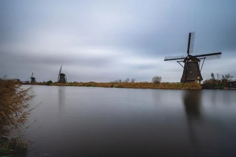 Windmills Kinderdijk Netherlands Stock Photos