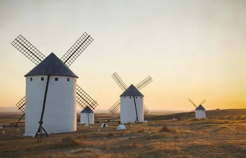Windmills in La Mancha Foto stock