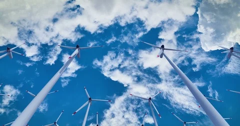 Windmills looping animation with alpha mask Stock-Footage 103132871