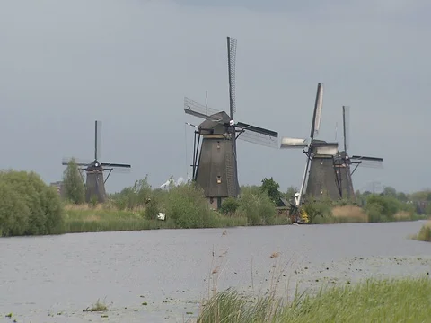 Windmills in the Netherlands -3 스톡 동영상 112414856