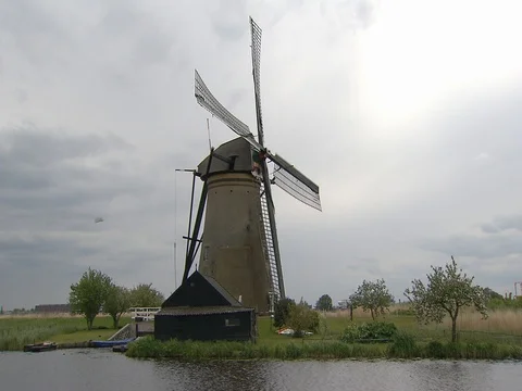 Windmills in the Netherlands -4 스톡 동영상 112415036