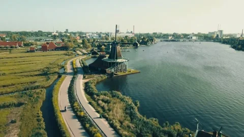 Windmills The Netherlands Stock Footage 255550726