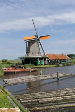 Windmills, Netherlands 스톡 사진