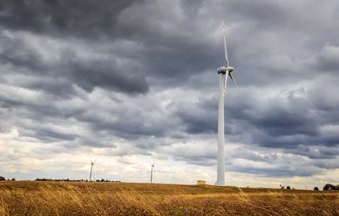 Windmills in Niechorze Stock Photos