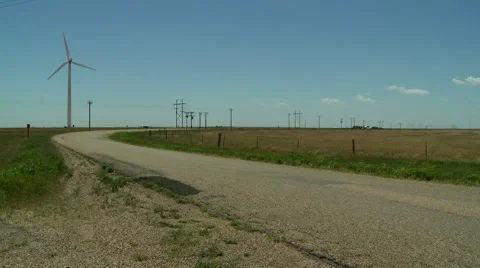 Windmills in Oklahoma 5 Stock Footage 40448980