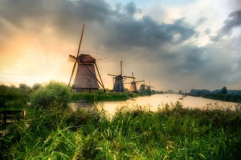 Windmills Stock Photos