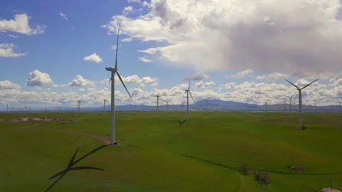 Windmills In Place Stock Footage 93920673