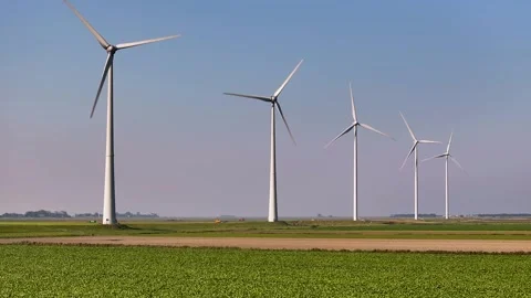 Windmills with potato Video stock 286130256