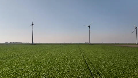 Windmills with potato Video stock 286130281