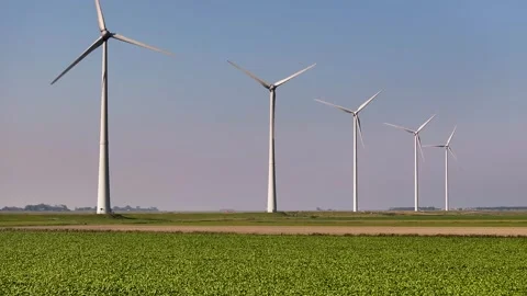 Windmills with potato Video stock 286130284