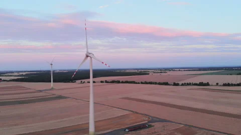 Windmills producing electricity Stock Footage 92662644