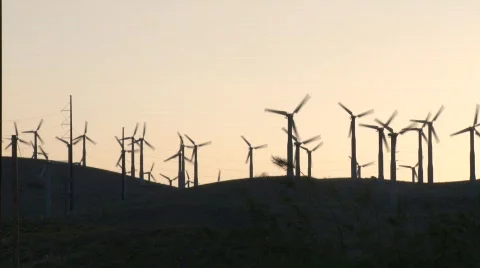 WindMills ridge0007 Stock Footage 771013
