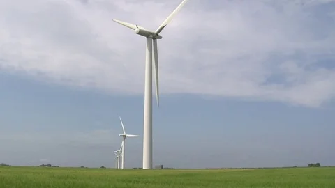 Windmills on Samsø Stock Footage 80958809