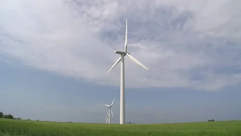 Windmills on Samsø Video stock 80958821