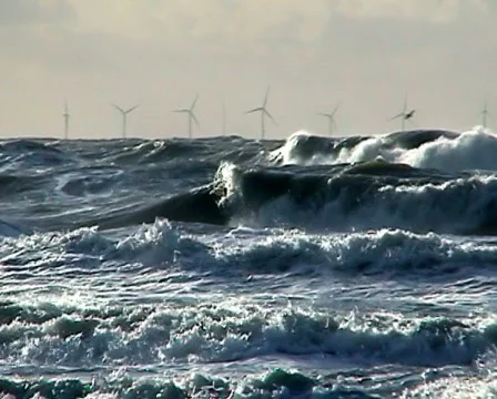 Windmills at Sea 스톡 동영상 576867