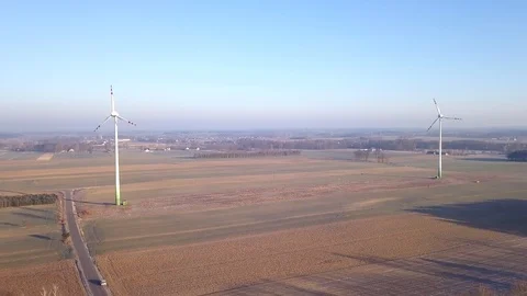 Windmills seen from above. Stock Footage 86976493