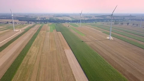 Windmills seen from above. Video stock 94158861