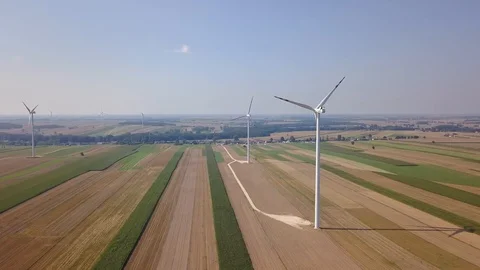 Windmills seen from above. Stock Footage 94159296