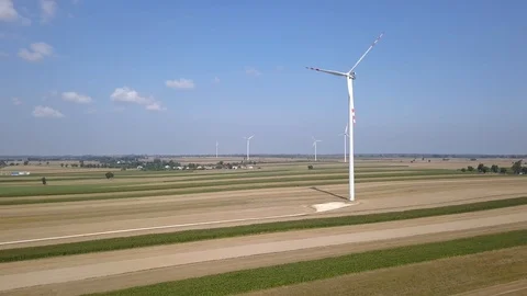 Windmills seen from above. Vídeos de archivo 94159980