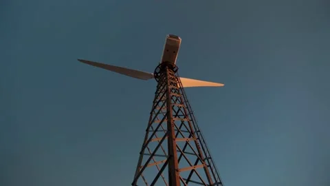 Windmills in the steppes of Crimea Stock Footage 153758462