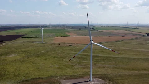 The windmills in the suburbs Stock Footage 234171474
