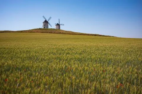 The windmills of Tembleque, Spain. Stock Photos