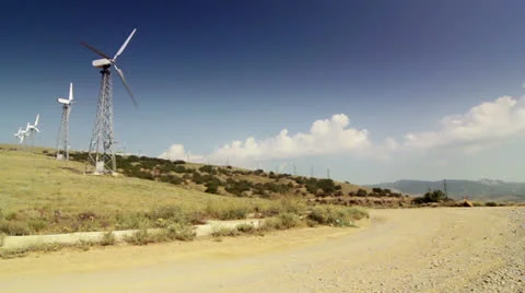 Windmills Time Lapse Stock Footage 25974099