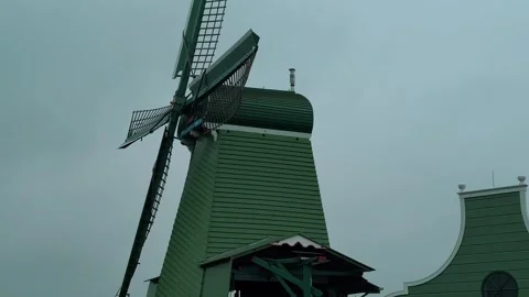 Windmills in Zaanse Schans 7 Stock Footage 323523815