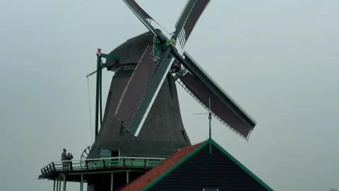 Windmills in Zaanse Schans 9 Stock Footage 323523823