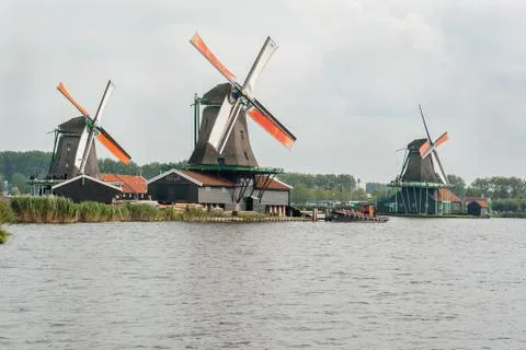 Windmills in Zaanse Schans Foto stock
