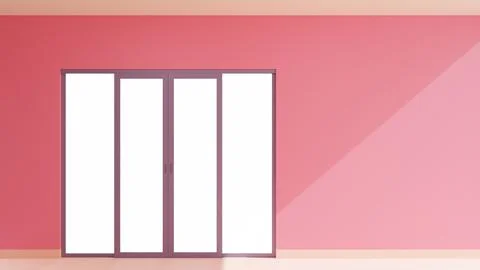 Window 3d render illustration copy space background Stock Illustration