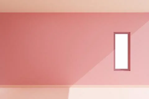 Window 3d render illustration copy space background Stock Illustration