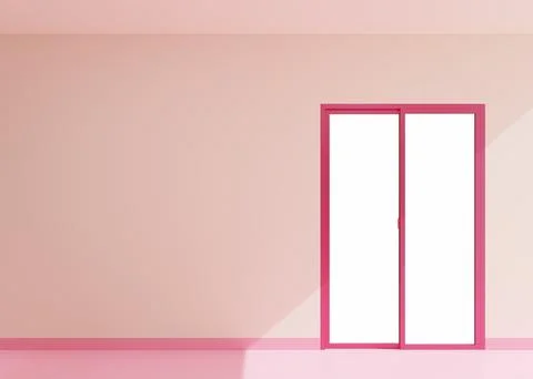 Window 3d render illustration copy space background Stock Illustration