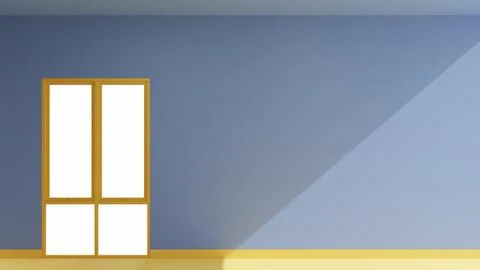 Window 3d render illustration copy space background Stock Illustration