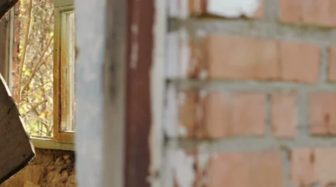 Window abandoned house Stock Footage 33625658